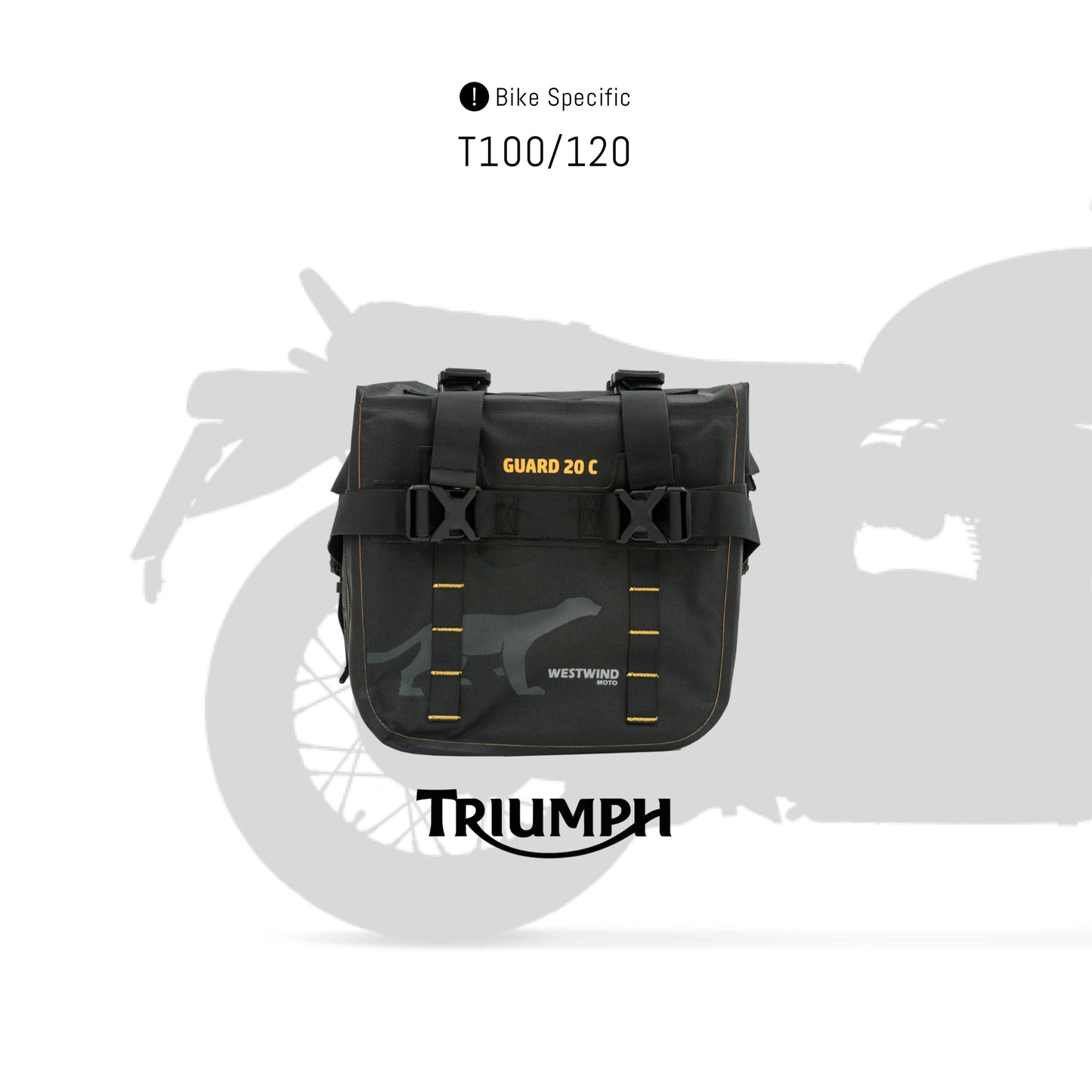 Guard 20C Soft Pannier (Quick Release) for Triumph T100/120